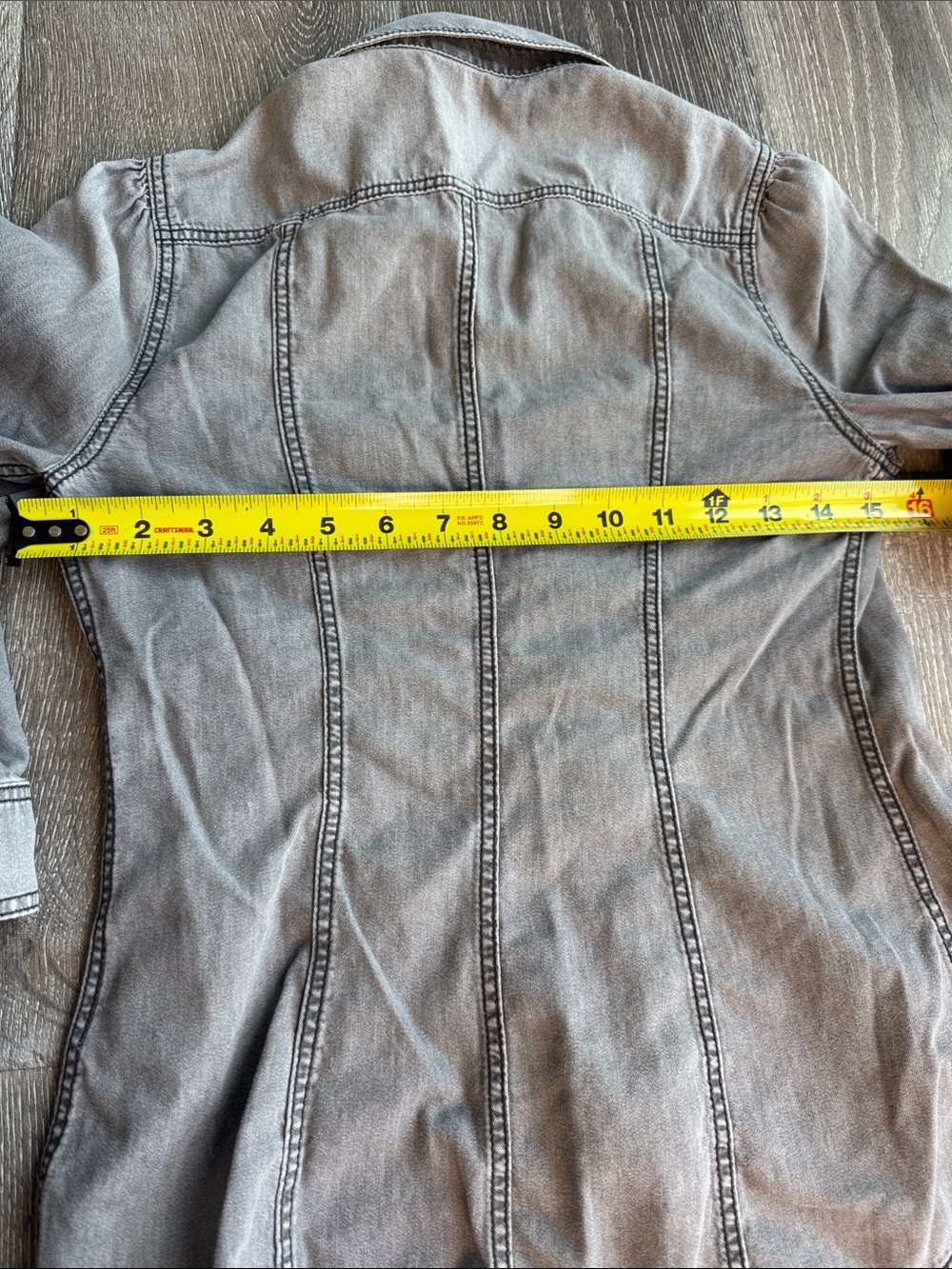 Burberry Gray Button-Front Utility Jacket AZ0709 - Picture 4 of 5